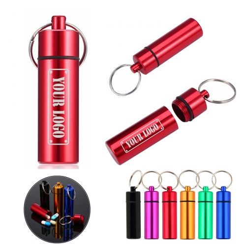 Aluminum Pill Organizer Keychains,Key Chains & Tags