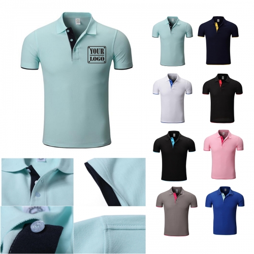 Personalized Collared Comfortable Fit Short Sleeve Soft Fast Dry Polo ...
