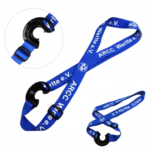 Custom silkscreened Bottle Holder polyester lanyard strap