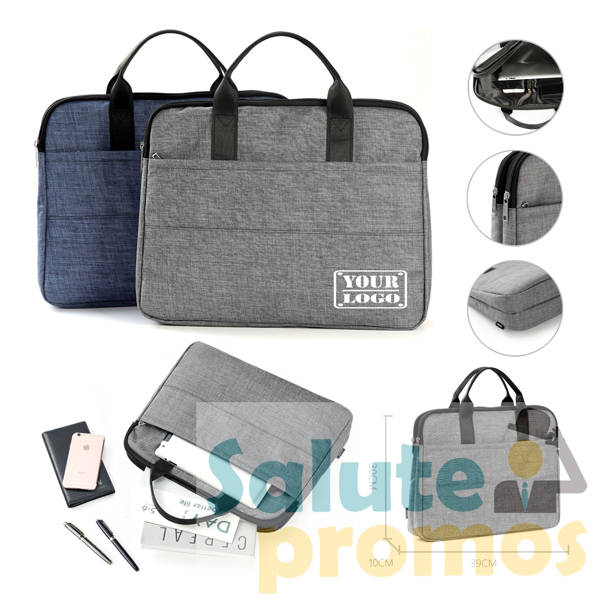 Dual Zipper Laptop Bag,Bags & Backpacks